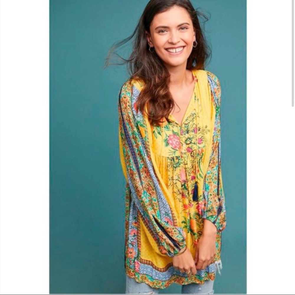 Farm Rio Lorena Patchwork Tunic Dress